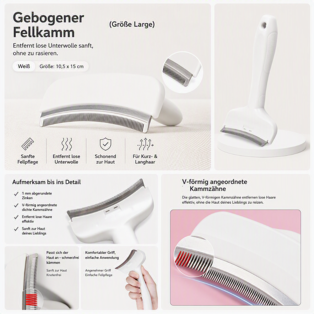 Fluffo™ Gentle Brush | Sanfte Fellpflege für Katzen